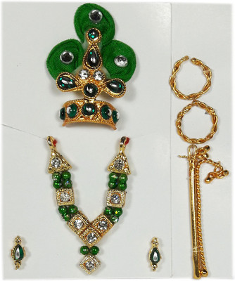

CraftEra Necklace, Mukut(Crown), Krishna Shringaar Deity Ornament(krishna)