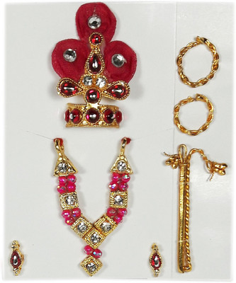 

CraftEra Necklace, Mukut(Crown), Krishna Shringaar Deity Ornament(krishna)
