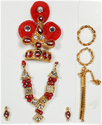 

CraftEra Necklace, Mukut(Crown), Krishna Shringaar Deity Ornament(krishna)