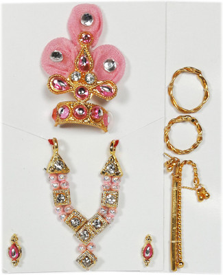 

CraftEra Necklace, Mukut(Crown), Krishna Shringaar Deity Ornament(krishna)