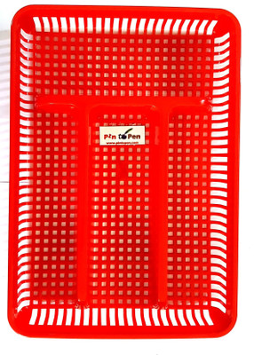 

Pin to Pen 4 Compartments Plastic Multipurpose Tray RE(Red)