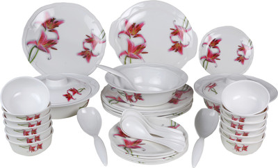 Eagleware Floral Melamine Pack of 40 Dinner Set(Melamine)