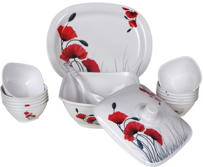 

Everyday Floral Melamine Pack of 32 Dinner Set(Melamine)