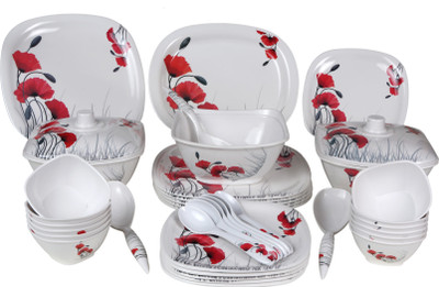 

Everyday Floral Melamine Pack of 40 Dinner Set(Melamine)