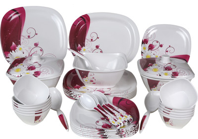 

Everyday Floral Melamine Pack of 40 Dinner Set(Melamine)