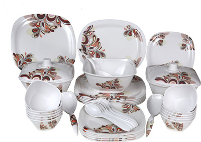 

Everyday Floral Melamine Pack of 40 Dinner Set(Melamine)