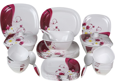 

Everyday Floral Melamine Pack of 34 Dinner Set(Melamine)