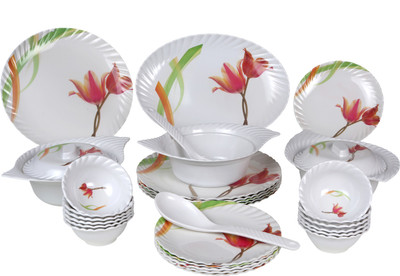 

Everyday Floral Melamine Pack of 32 Dinner Set(Melamine)