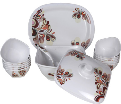

Everyday Floral Melamine Pack of 32 Dinner Set(Melamine)