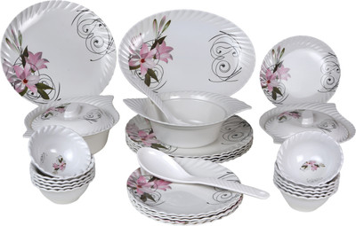 

Everyday Floral Melamine Pack of 32 Dinner Set(Melamine)