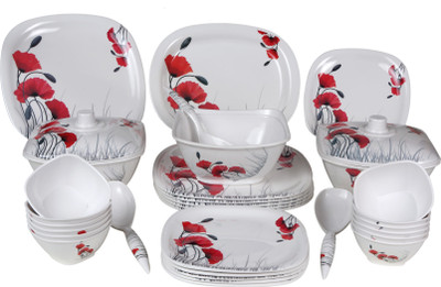 

Everyday Floral Melamine Pack of 34 Dinner Set(Melamine)