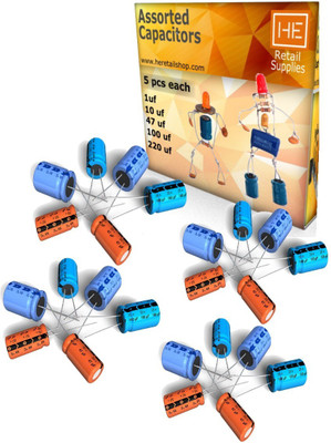 

HE Retail Assorted Capacitors Electronic Components Electronic Hobby Kit