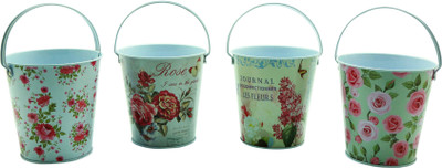 

Importwala Iron Multicolor Baskets with Handle Iron Flower Basket without Artificial Flower & Plant(W: 10 cm x H: 17.5 cm x D: 10 cm)