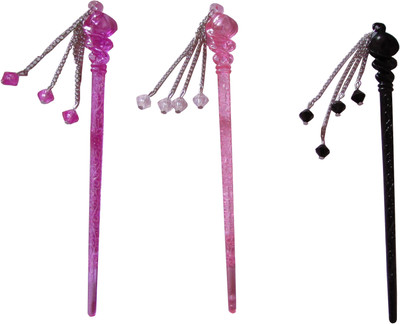 

Style Tweak combo of juda sticks Bun Stick(Multicolor)
