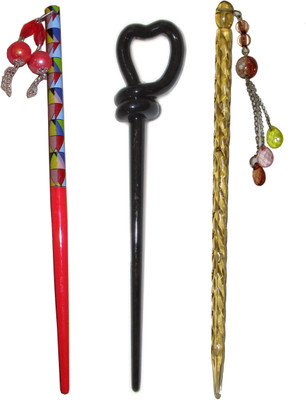 

Anokhi Ada combo of juda sticks Bun Stick(Multicolor)
