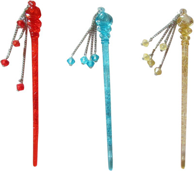 

Style Tweak combo of juda sticks Bun Stick(Multicolor)