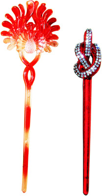 

Anokhi Ada combo of juda sticks Bun Stick(Multicolor)