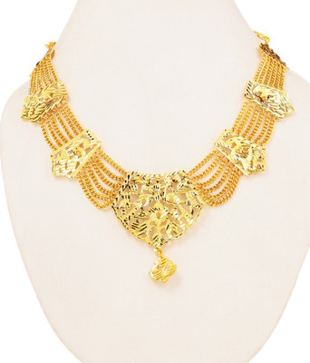 Fashion Frill Alloy Jewel Set(Gold 