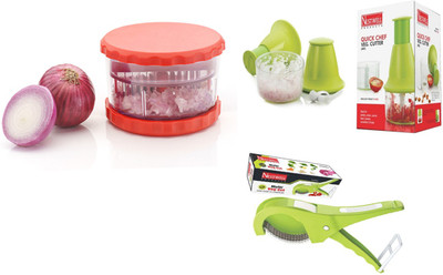 

Nestwell GARLIC CRUSHER WITH QUICK CHEF VEG CUTTER WITH MILTI VEG CUTTER CRUSHER Multicolor Kitchen Tool Set(Multicolor)