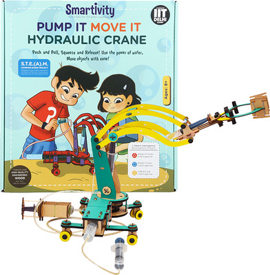 

Smartivity Pump It Move It Hydraulic Crane:Science Experiment Kit-DIY School Project-Educational games and toys for kids-Gift 8 9 10 11 yr(Multicolor)