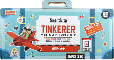 

Smartivity Tinkerer Mega-Activity Kit-Activity Box with puzzle art sheets and science kits-Educational games-GIft to 6 7 8 9 year olds(Multicolor)