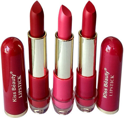

Kiss Beauty Matte Lipstick Long Lasting Multicolor 4g(Red, 4 g)