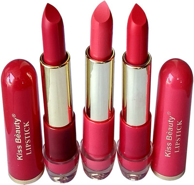 

Kiss Beauty Matte Lipstick Long Lasting Multicolor 4 g(Red, 4 g)