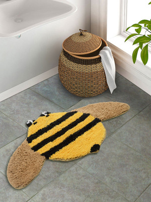 

S9 Home By Seasons Cotton Baby Bath Mat(Yellow, Beige, Beige;yellow