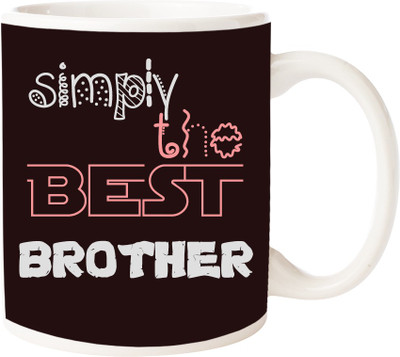 

Maison N Mode Rakhi Simply The Best Brother Coffee Ceramic Mug(330 ml), Multicolor