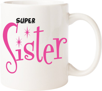 

Maison N Mode Rakhi Super Sister Coffee Ceramic Mug(330 ml), Multicolor