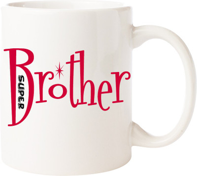 

Maison N Mode Rakhi Super Brother Coffee Ceramic Mug(330 ml), Multicolor