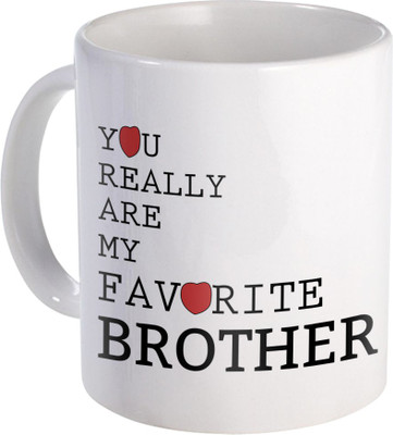 

SKY TRENDS Rakshabandhan Gift For Brother Coffee ST-26 Ceramic Mug(350 ml), Multicolor