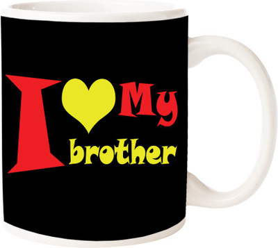 

Maison N Mode Rakhi I Lv My Brother Coffee Ceramic Mug(330 ml), Multicolor