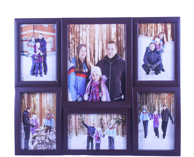 

FittyMart Polymer Photo Frame(Brown, 6 Photos)