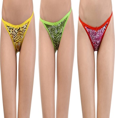 Buy Leading Lady Multicolor Thongs Panty (Pack Of 3) for Women