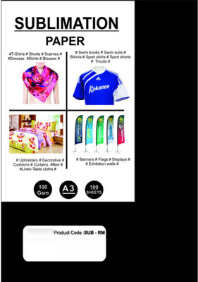 

INK WELL Sublimation RM Paper Yellowish Paper A3 Size - 100 Sheet, 100 GSM Unruled A3 Printer Paper(Set of 1, Yellow)