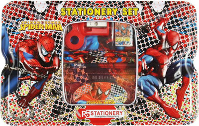 

NeoTask Cartoon Spiderman Smart Cool Art Metal Pencil Box(Set of 1, Multicolor)