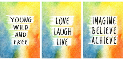 

"Virgin Trends" - Quotes of Decade - Life Mantra - Combo of 3 Posters Paper Print(12 inch X 18 inch, Rolled)
