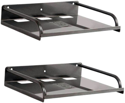 

Masterfit SET OF 2,ST002 Iron Wall Shelf(Number of Shelves - 2, Black)
