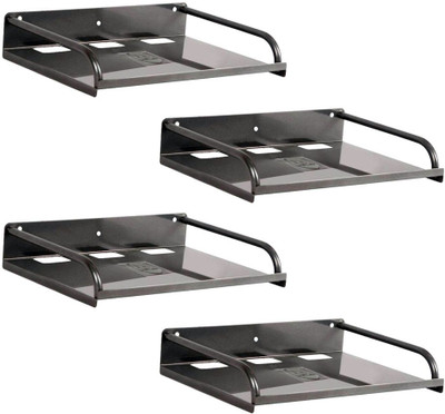 

Masterfit Set of 4,ST002 Iron Wall Shelf(Number of Shelves - 4, Black)