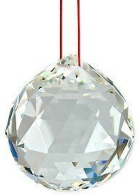 Atharv Enterprises White Crystal Ball Decorative Showpiece  -  5 cm(Crystal, Clear)