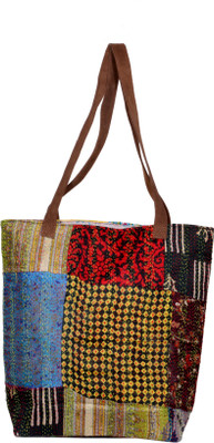 

IndiWeaves Men & Women Casual Multicolor Silk Tote