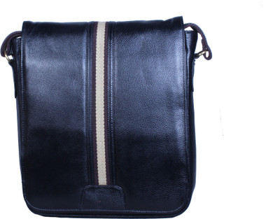 

HIGH TOUCH Men & Women Formal Black Genuine Leather Messenger Bag