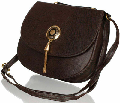 

MODESTIE Girls Casual Brown PU Sling Bag