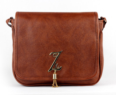 

ramposh Women Evening/Party Brown Rexine Sling Bag
