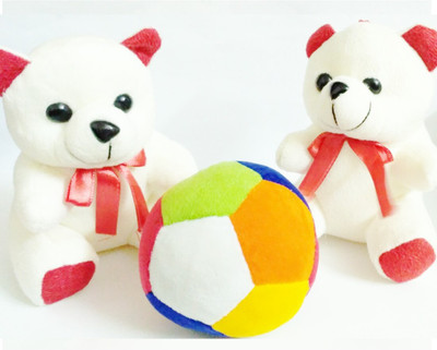 

SOFTLINE SOFT TEDDY AND SOFT BALL - 15 cm(White, Red, Yellow, Orange, Green), Green;orange;red;white;yellow