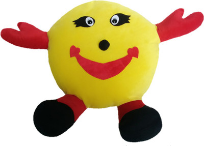 

Aparshi Stuffed cute smiley soft cushion toy - 40 cm(Yellow)