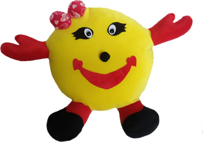 

Aparshi Trendy Smiley Bow stuffed soft toy - 40 cm(Yellow)