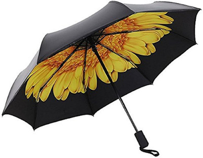 

Kraptick Compact Travel (Sunflower) Umbrella(Multicolor)