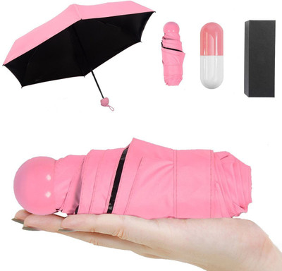 

Kraptick 5 Folding Compact Pocket Umbrella(Pink)